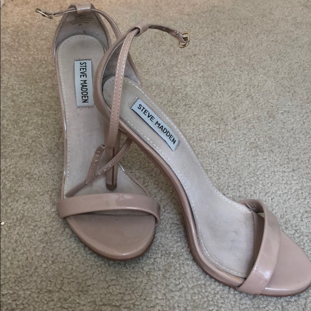 Steve Madden Nude Strappy Stecy Sandal Heel